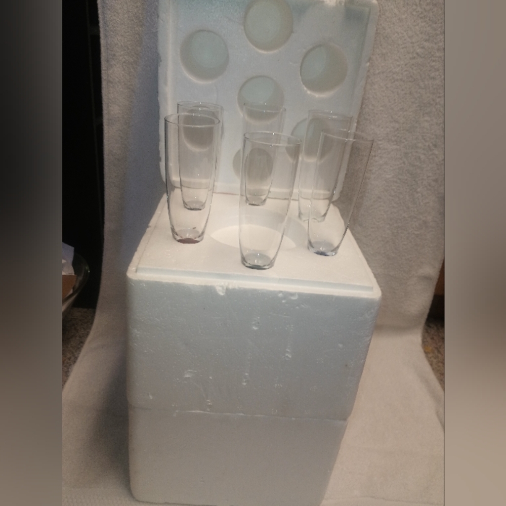 Artland Champagne Flutes With Display Vase HandBlown Glasses - Picture 6 of 9